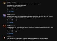 Comments commending the streamer (Image via Asmongold Clips/ YouTube)